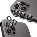 Μεταλλικό Κάλυμμα Κάμερας Armor ring με tempered glass για iPhone 12 / 12 Pro Μαύρο
